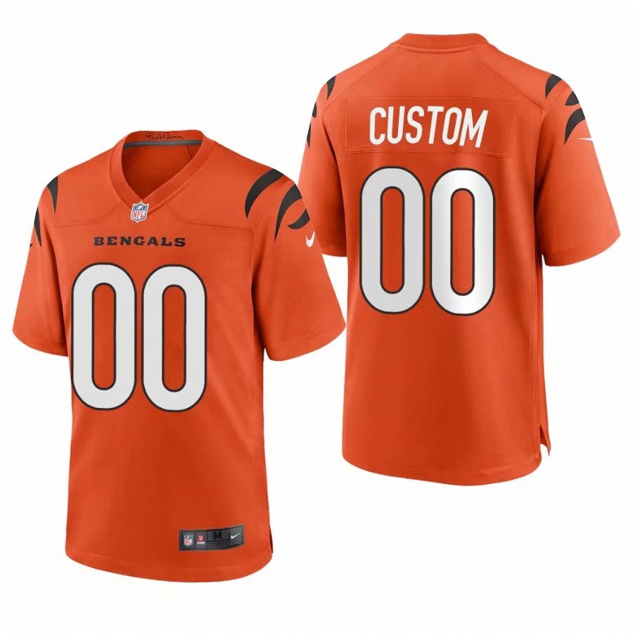 Custom Men Cincinnati Bengals Orange Nike Limited 2021 New NFL Nike Jerseys->los angeles dodgers->MLB Jersey